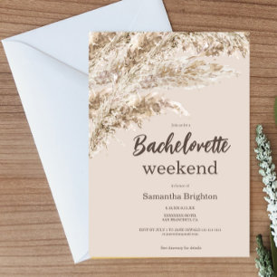 Invitación Boho Pampas Grass Weekend Bachelorette