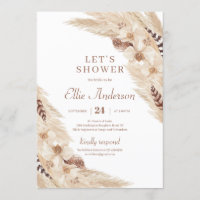 Boho Pampas postre orquídea ducha de novia