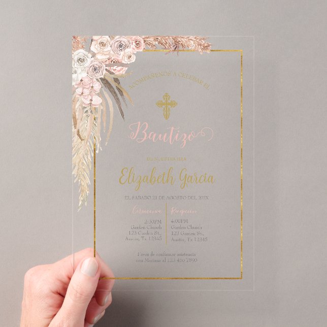Invitación boho para bautizo (Insitu (portátil))