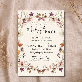 Invitación Boho Pastel Wildflower Cute Moderno Baby Shower
