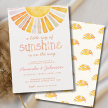 Boho Pequeño Rayo de Sol Shower de Bebé