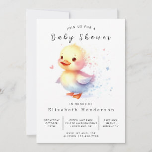 Invitación Boho Personalizado Duck Baby Shower