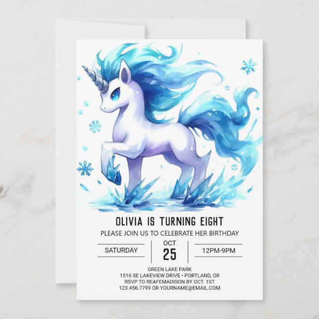 Invitación Boho Personalizado Horse Cumpleaños (Anverso)