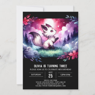 Invitación Boho Personalizado Wolf Birthday