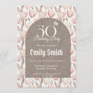 Invitación Boho Pétalo de Tulipán Cumpleaños de Niños