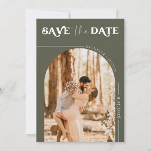 Invitación Boho Photo Modern Save the Date en español