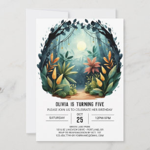 Invitación Boho Pine Adventure Woodland Cumpleaños