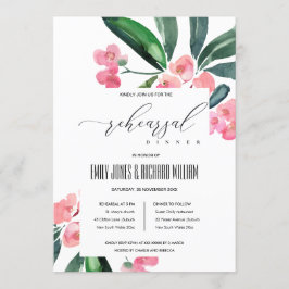 INVITACIÓN BOHO PINK CHRIST THORN BLOOM REHEARSAL CENA