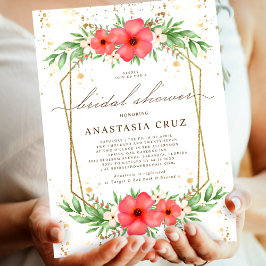 Invitación Boho Pink & Ivory Greeneration Floral Bridal Showe