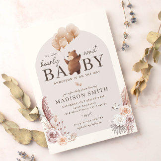 Invitación Boho Podemos Esperar A Baby Shower