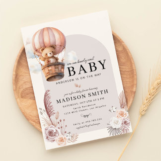 Invitación Boho Podemos Esperar A Baby Shower