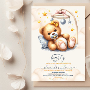 Invitación Boho Podemos Esperar A Baby Shower