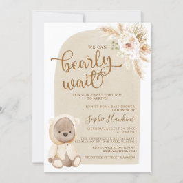Invitación Boho Podemos Esperar Esperando Teddy Bear