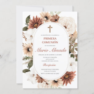 Invitación boho primera comunión