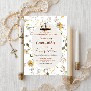 Invitación Boho Primera Comunión en español