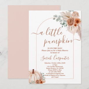 Invitación Boho Pumpkin Baby Shower