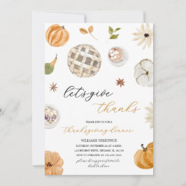 Invitación Boho Pumpkin Vamos a Dar Gracias