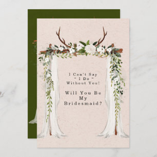 Invitación Boho Querida Antlers Canopy Serás Mi Novia