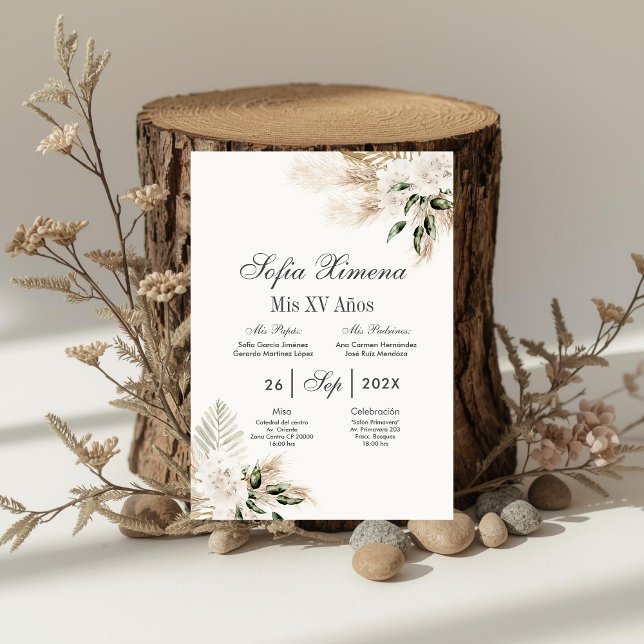 Invitación Boho Quinceanera (Subido por el creador)