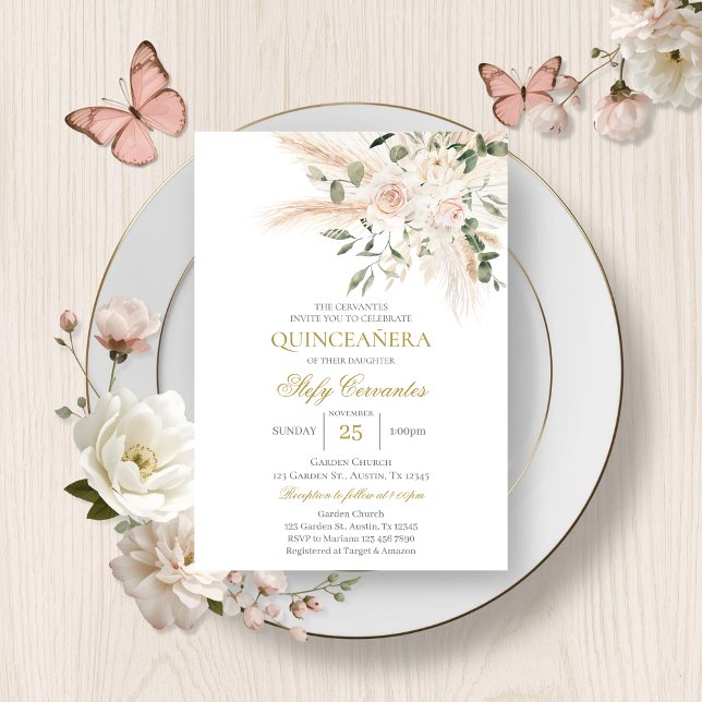 Invitación Boho Quinceanera (Subido por el creador)