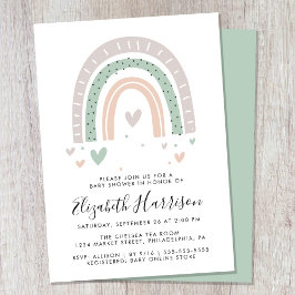 Invitación Boho Rainbow Baby Shower