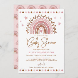 Invitación Boho Rainbow | Baby Shower de Terracota Rosa Muert