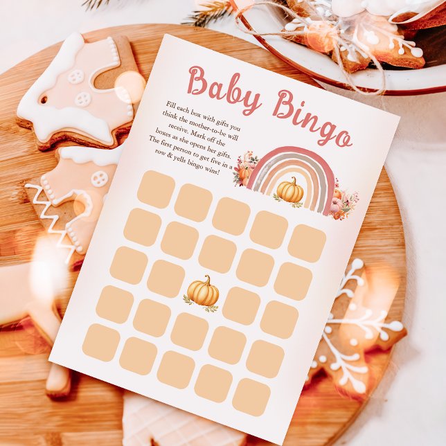 Invitación Boho Rainbow Little Pumpkin Cae en Baby Shower (Subido por el creador)