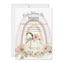 Boho Rainbow Pumpkin Chica de espuma de oro floral