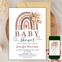 Boho Rainbow | Sexo Neutral Brown Baby Shower