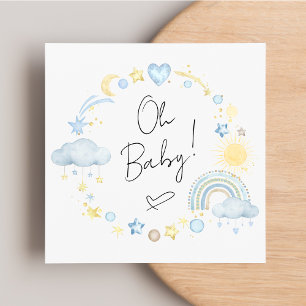 Invitación Boho Rainbow Watercolor Baby Shower