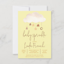 Invitación Boho Raincloud y Star Gender Neutral Baby Sprinkle