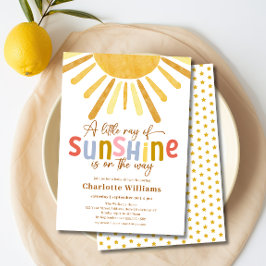 Invitación Boho Ray de Sunshine Baby Shower