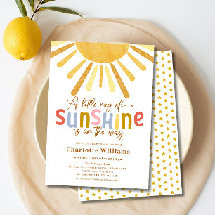 Invitación Boho Ray de Sunshine Baby Shower