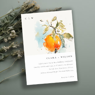 Invitación Boho Resumen Boetchy Naranja Boda Jardín