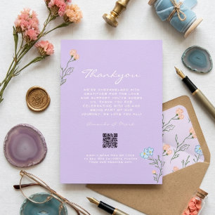 Invitación Boho Retro Floral Groovy Clásico Gracias