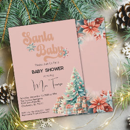Invitación Boho Retro Navidades Baby Shower