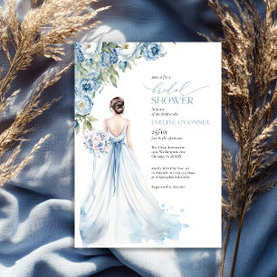 Invitación Boho Romantic Peonies polvorienta ducha de novia a
