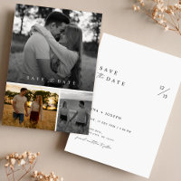 Boho Romántica Boda Collage de fotos Salva La Fech