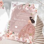 Invitación Boho Rosa Oro Chica mexicana Princesa Quinceañera<br><div class="desc">Invitación de la princesa Rosa de oro Chica mexicano Quinceañera</div>