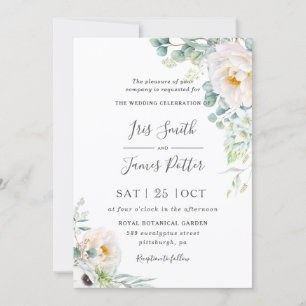 Invitación Boho Rosas de Costa de Marfil Boda de la vegetació