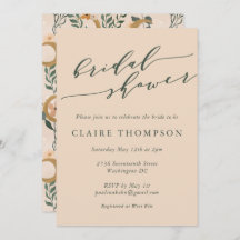 Boho Rubor Botanon Script Bridal Shower