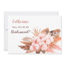 Boho ruso Rubor Pampas será mi dama de honor