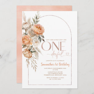 Invitación Boho Rustic Floral no es su maravilloso cumpleaños