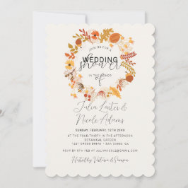 Invitación Boho Rustic Floral otoño cae ducha de matrimonio
