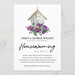 INVITACIÓN BOHO RUSTIC FLORAL PEONY HOUSE HOUSEWARMFIESTA
