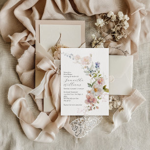 Invitación Boho Rustic Meadow Wildflower Bridal Shower