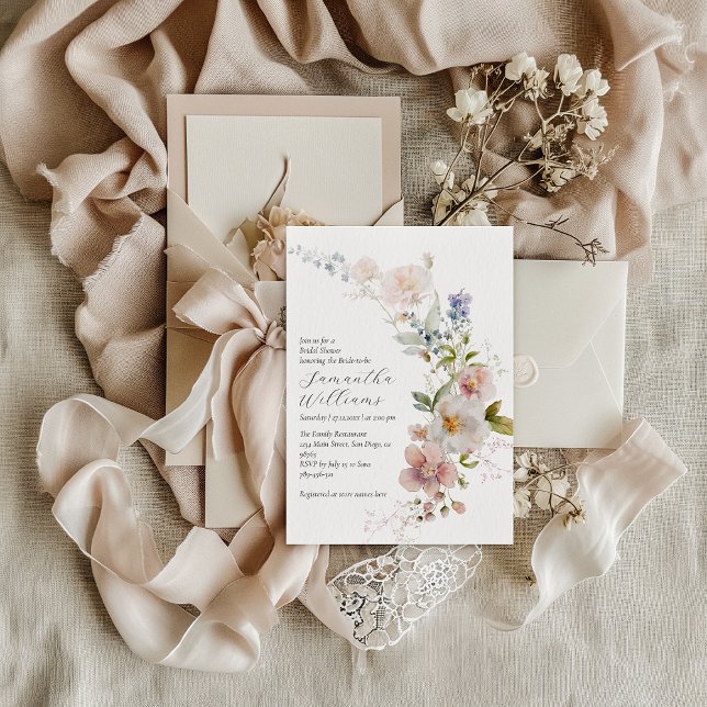 Invitación Boho Rustic Meadow Wildflower Bridal Shower (Subido por el creador)