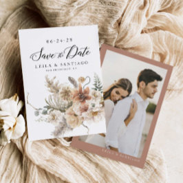 Invitación Boho Rustic Pampas Boda de Grass Save the Date