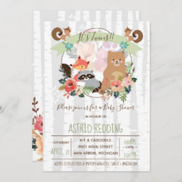 Invitación Boho Rustic Spring Birch Woodland Twower