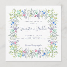 Boho rústico floral acuarela de flores Boda